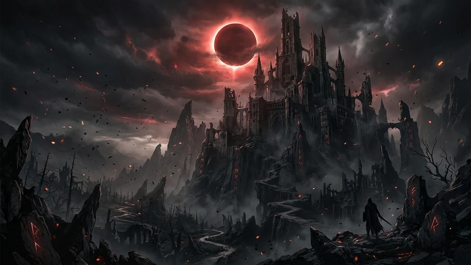 Eclipsed Citadel Dark Fantasy Banner