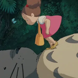 Totoro Forest Belly Nap Animated Discord Sticker